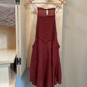 Free People Handkerchief Tank Top - Terra Cotta - Small